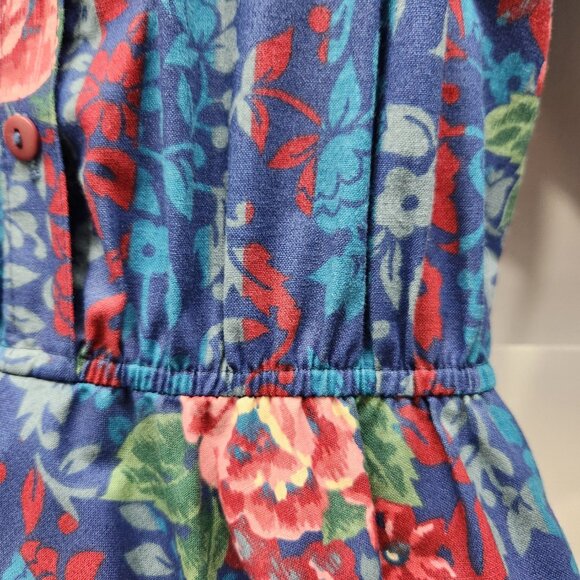 American Shirt Dress size 8, 60's Cotton Dress, buttons to waist, vtg housewife - Picture 7 of 12